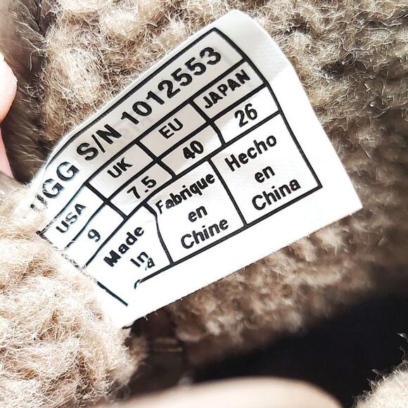 Ugg Shoes Womens 9 Boots Lavelle Camel Leather Shearling Ankle Zip - Picture 9 of 10